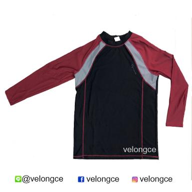 เสื้อว่ายน้ำแขนยาว Rashguard สกรีน sport ด้านข้าง เสื้อว่ายน้ำแขนยาว Rashguard สกรีน sport ด้านข้าง